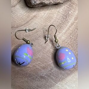 Painted egg earrings